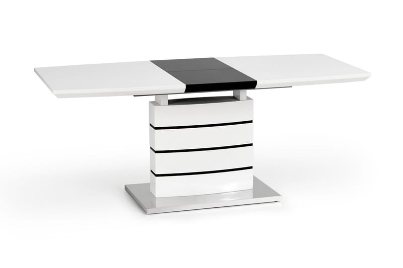 Matbord Fabela Förl�ängningsbart 140 cm - Vit|Svart - Matbord & köksbord