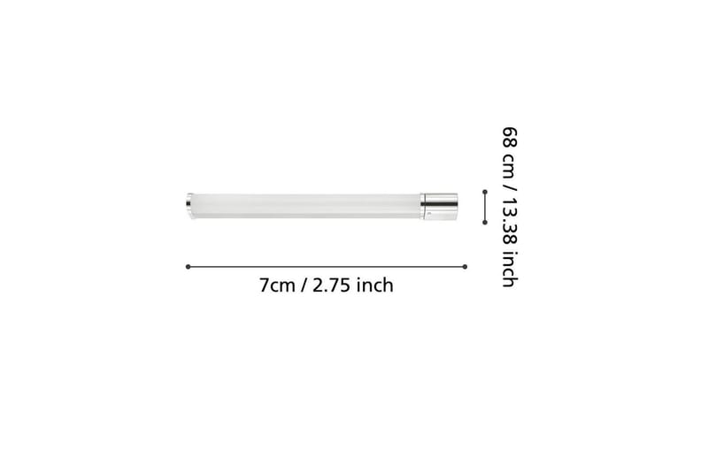 Spegelbelysning Eglo Tragacete 1 med Uttag - Vit/Silver/Krom - Belysning - Badrumslampa & badrumsbelysning - Badrumslampa vägg