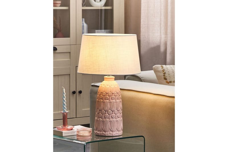 Azzurvi Bordslampa 56 cm E27 - Rosa/Vit - Belysning - Lampor & belysning inomhus - Bordslampa