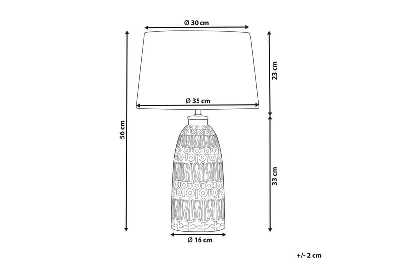 Azzurvi Bordslampa 56 cm E27 - Rosa/Vit - Belysning - Lampor & belysning inomhus - Bordslampa