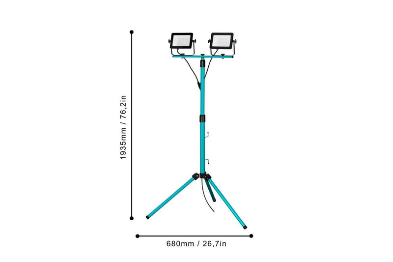 Arbetsbelysning Eglo LED-Stativstrålkastare med 2 Lampor 30W - Belysning - Lampor & belysning inomhus - Bordslampa - Skrivbordslampor & kontorslampor