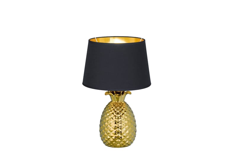 Trio Lighting Pineapple bordslampa 43cm E27 guld/ svart - Guld|Svart - Bordslampa
