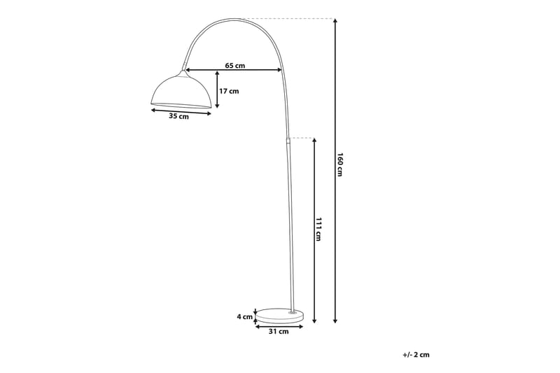 Golvlampa Candella 160 cm - Koppar - Belysning - Lampor & belysning inomhus - Designlampor - Båglampa