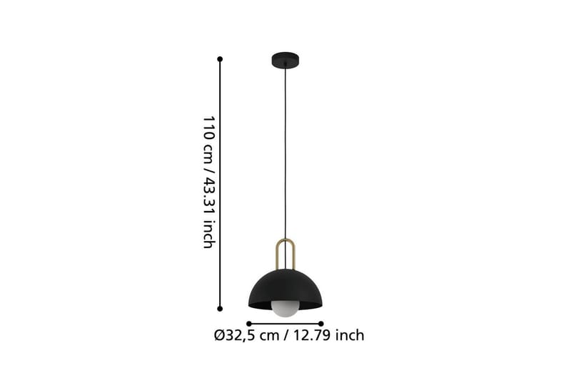 Takpendel Eglo Calmanera Svart, Mässing - Svart/Mässing - Belysning - Lampor & belysning inomhus - Fönsterlampa