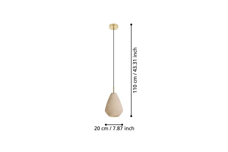 Takpendel Eglo Caprarola - Beige/Mässing - Belysning - Lampor & belysning inomhus - Fönsterlampa