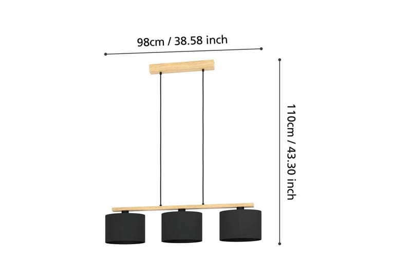 Takpendel Eglo Castralvo - Svart/Brun - Belysning - Lampor & belysning inomhus - Fönsterlampa