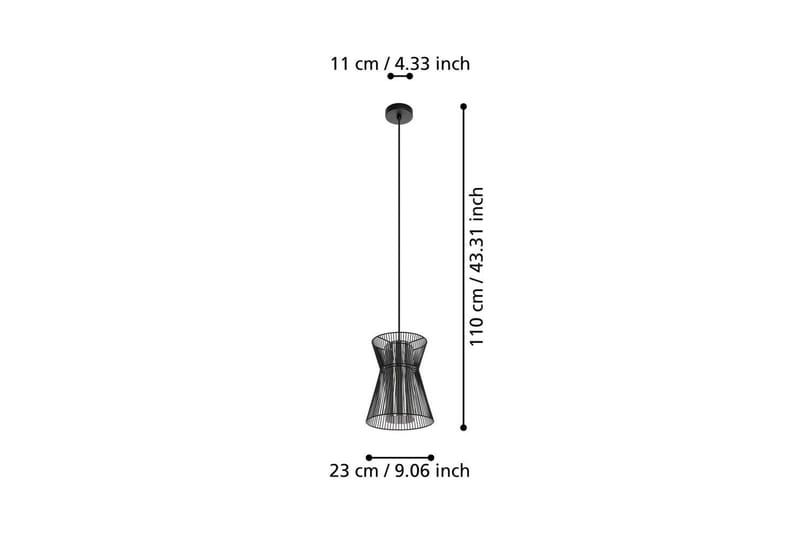 Takpendel Eglo Maseta Svart Transparent - Svart - Belysning - Lampor & belysning inomhus - Fönsterlampa