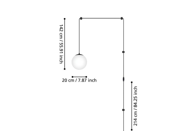 Takpendel Eglo Rondo 3 - Vit/Svart - Belysning - Lampor & belysning inomhus - Fönsterlampa