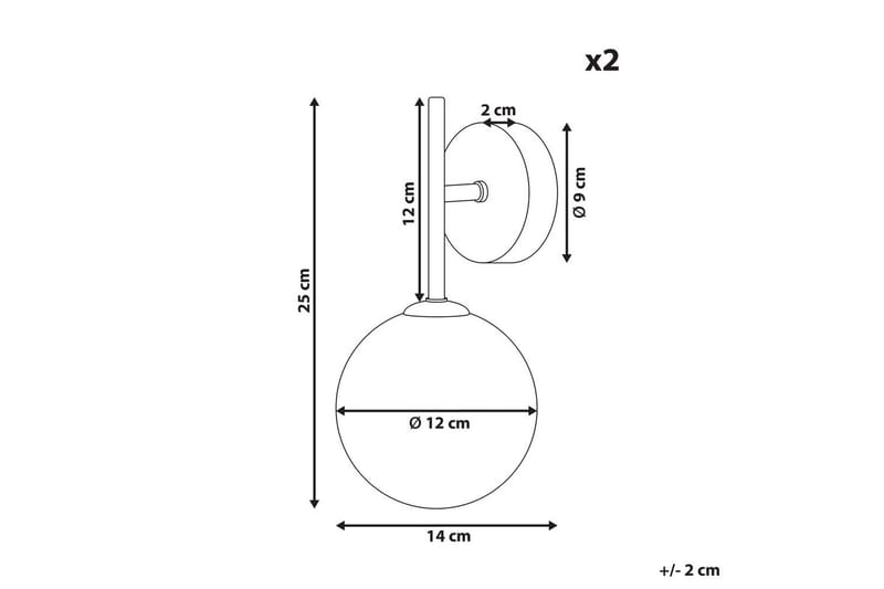 Gavdos Vägglampa 2 st G9 - Guld/Rosa - Belysning - Lampor & belysning inomhus - Vägglampa - Väggarmatur