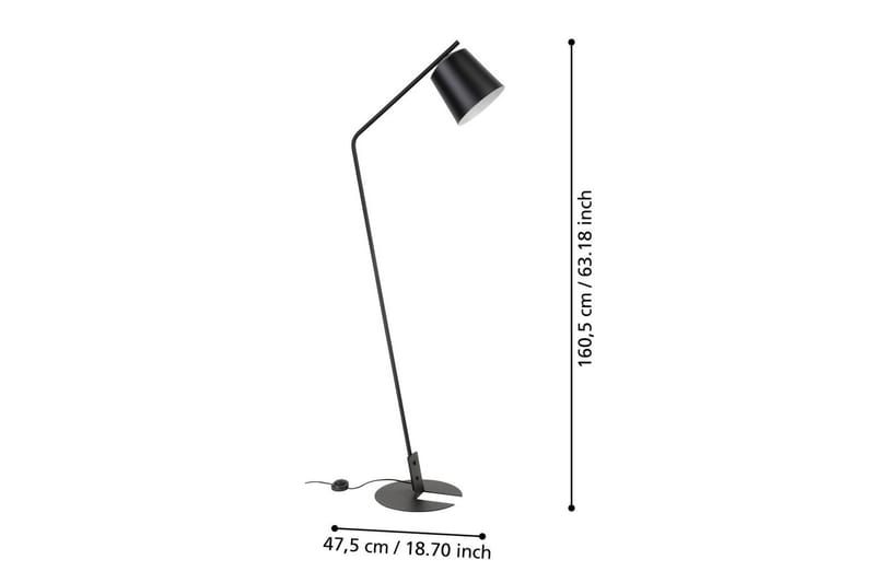 Golvlampa Eglo Oneda - Svart/Vit - Belysning - Lampor & belysning inomhus - Golvlampa