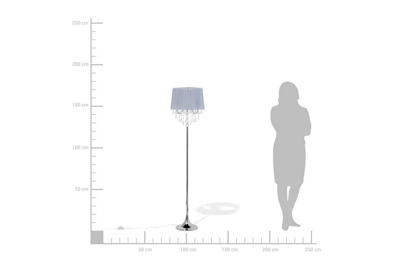 Golvlampa Evans 170 cm - Silver - Belysning - Lampor & belysning inomhus - Golvlampa