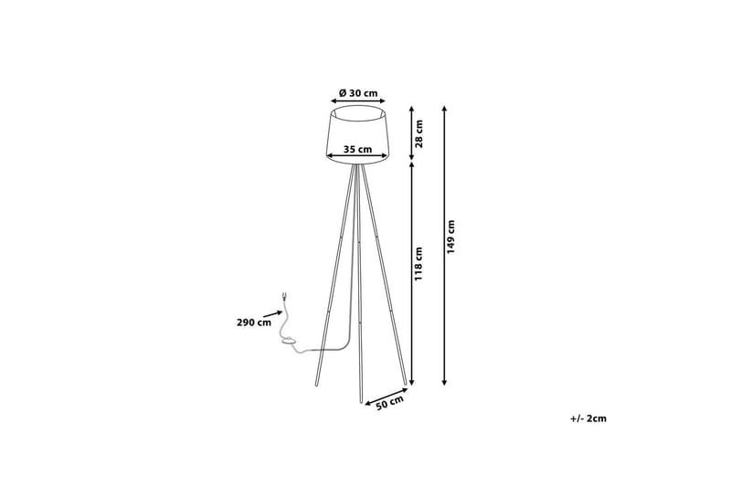 Golvlampa Sambra 149 cm - Vit - Belysning - Lampor & belysning inomhus - Golvlampa