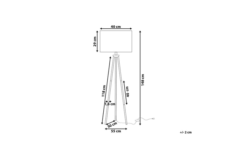 Golvlampa Vistula 148 cm - Vit - Belysning - Lampor & belysning inomhus - Golvlampa