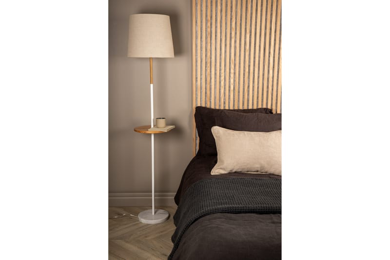 Hattman Golvlampa - Linne/Marmor/Beige/Brun/Vit - Belysning - Lampor & belysning inomhus - Golvlampa