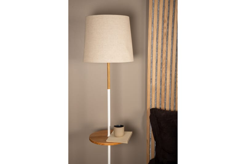 Hattman Golvlampa - Linne/Marmor/Beige/Brun/Vit - Belysning - Lampor & belysning inomhus - Golvlampa