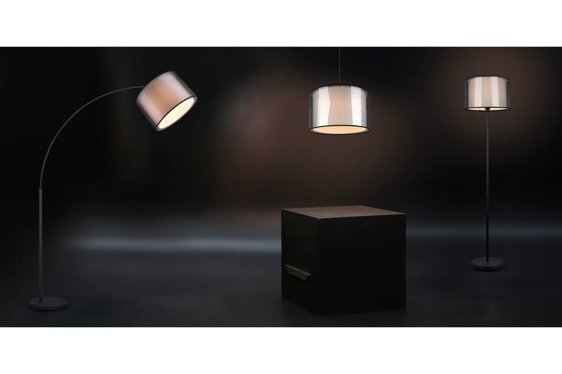 Trio Lighting Burton golvlampa E27 mattsvart - Golvlampa - Hall lampa