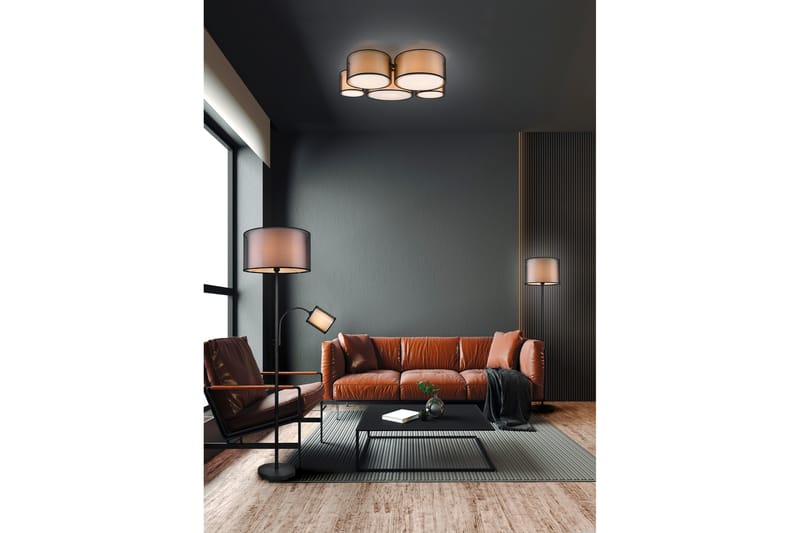 Trio Lighting Burton golvlampa E27 mattsvart - Belysning - Lampor & belysning inomhus - Golvlampa