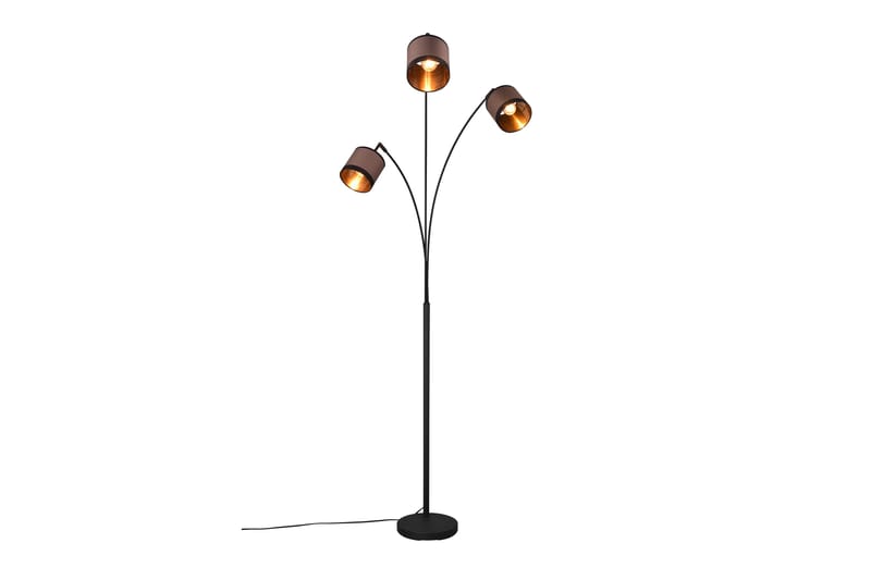 Trio Lighting Davos golvlampa 3L E14 mattsvart/ greige - Belysning - Lampor & belysning inomhus - Golvlampa