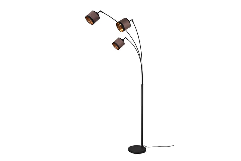 Trio Lighting Davos golvlampa 3L E14 mattsvart/ greige - Belysning - Lampor & belysning inomhus - Golvlampa