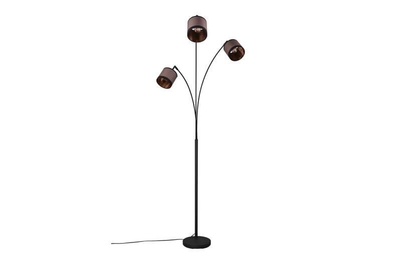 Trio Lighting Davos golvlampa 3L E14 mattsvart/ greige - Belysning - Lampor & belysning inomhus - Golvlampa