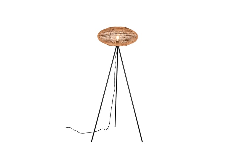 Trio Lighting Hedda golvlampa E27 mattsvart/ sisal - Belysning - Lampor & belysning inomhus - Golvlampa