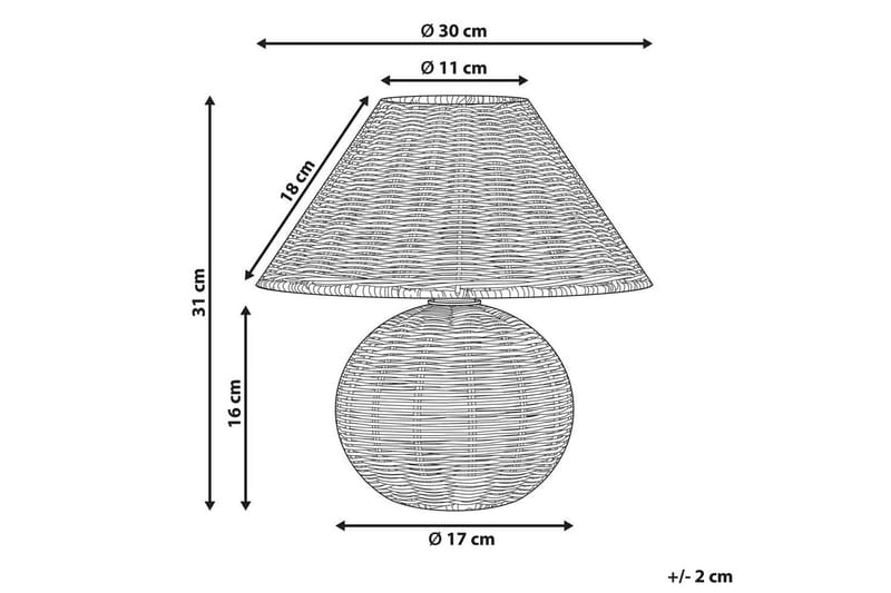 Gyarki Bordslampa 31 cm E27 - Naturlig - Belysning - Lampor & belysning inomhus - Bordslampa