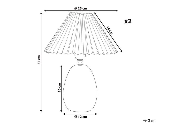 Kamati Bordslampa 2 st 35 cm E27 - Vit/Blå - Belysning - Lampor & belysning inomhus - Bordslampa