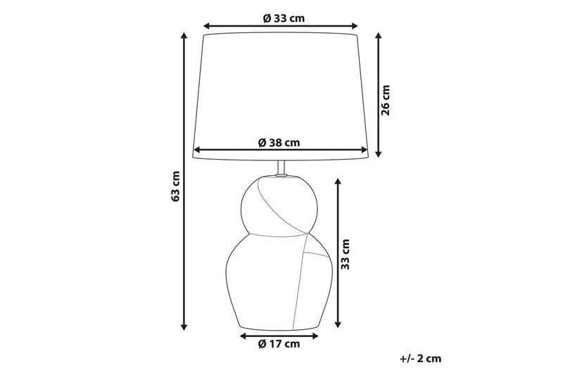 Korska Bordslampa 63 cm E27 - Svart/Vit - Belysning - Lampor & belysning inomhus - Bordslampa