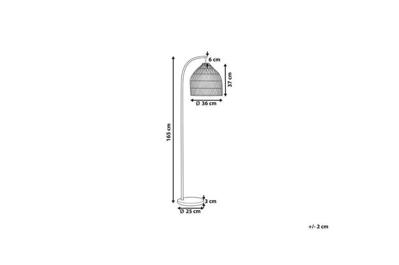 Lakskol Golvlampa 165 cm - Svart/Natur - Belysning - Lampor & belysning inomhus - Golvlampa