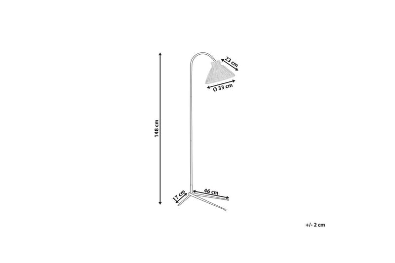 Levanze Golvlampa 148 cm - Svart/Natur - Belysning - Lampor & belysning inomhus - Golvlampa