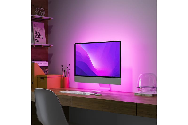 Trio Lighting Screen LED-stripe för 21” skärm 1,2 m svart RGB - Trappbelysning - Ljuslist - Dekorationsbelysning