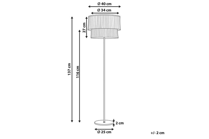 Naxte Golvlampa 137 cm - Guld/Brun - Belysning - Lampor & belysning inomhus - Golvlampa