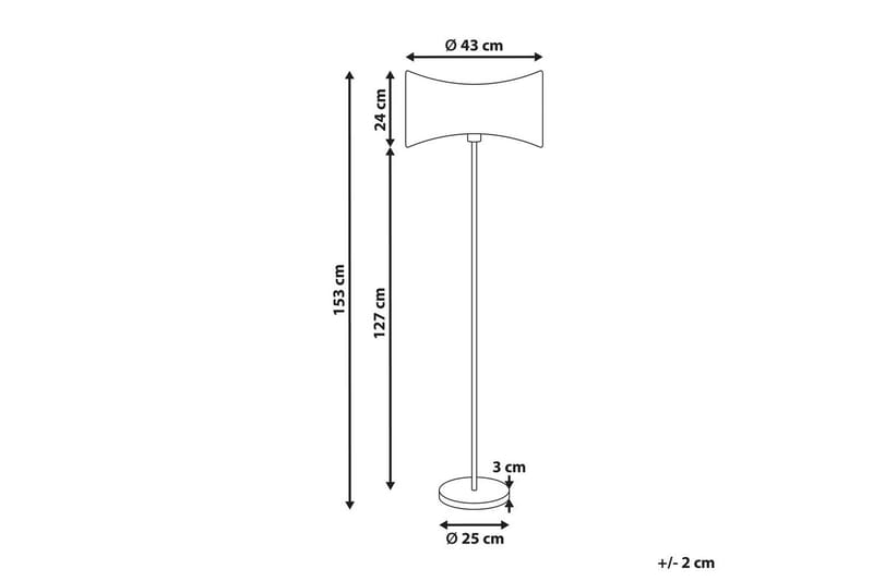 Sancalvo Golvlampa 153 cm - Guld/Vit - Belysning - Lampor & belysning inomhus - Golvlampa