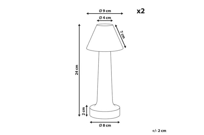 Adasi LED Bordslampa 2 st 24 cm - Svart - Belysning - Lampor & belysning inomhus - Sovrumslampa - Sänglampa - Sängbordslampa