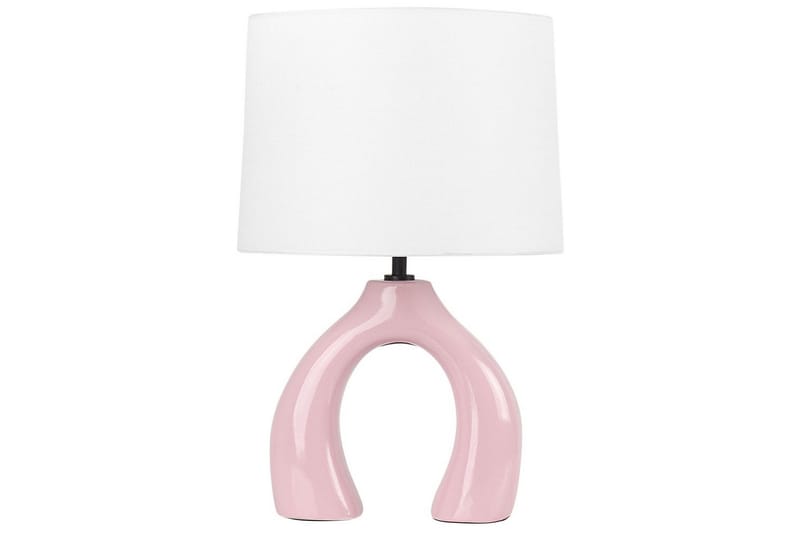 Avsaki Bordslampa 43 cm E27 - Rosa/Vit - Belysning - Lampor & belysning inomhus - Sovrumslampa - Sänglampa - Sängbordslampa