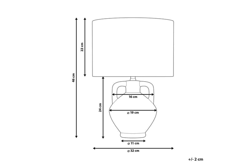 Bralad Bordslampa 46 cm E27 - Orange/Brun - Belysning - Lampor & belysning inomhus - Sovrumslampa - Sänglampa - Sängbordslampa