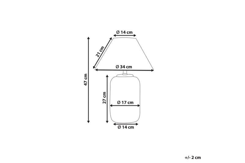 Budelli Bordslampa 47 cm E27 - Mörkgrön/Vit - Belysning - Lampor & belysning inomhus - Sovrumslampa - Sänglampa - Sängbordslampa