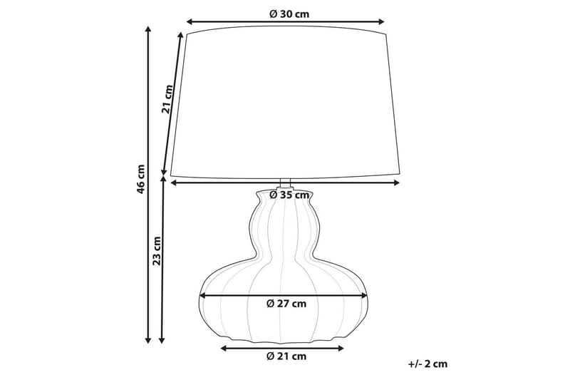 Burgazada Bordslampa 46 cm E27 - Beige/Vit - Belysning - Lampor & belysning inomhus - Sovrumslampa - Sänglampa - Sängbordslampa