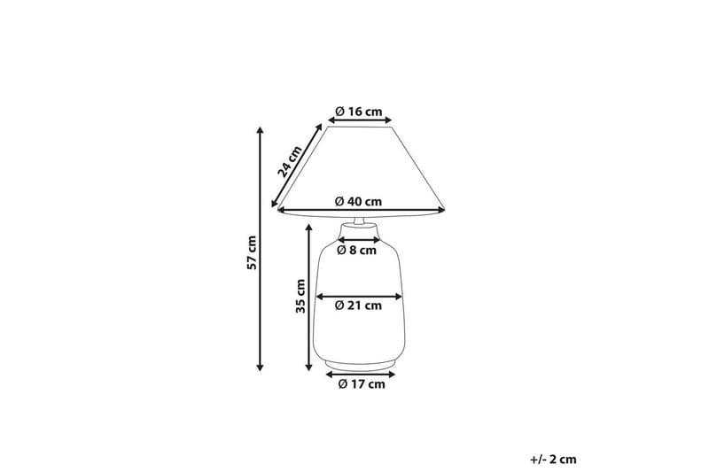 Columbrete Bordslampa 57 cm E27 - Mörkgrön/Vit - Belysning - Lampor & belysning inomhus - Sovrumslampa - Sänglampa - Sängbordslampa