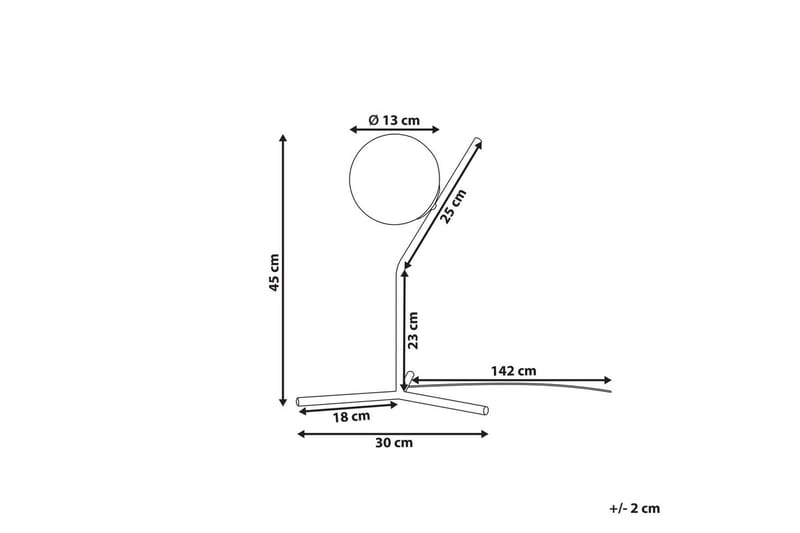 Cominotto Bordslampa 45 cm E14 - Svart/Vit - Belysning - Lampor & belysning inomhus - Sovrumslampa - Sänglampa - Sängbordslampa