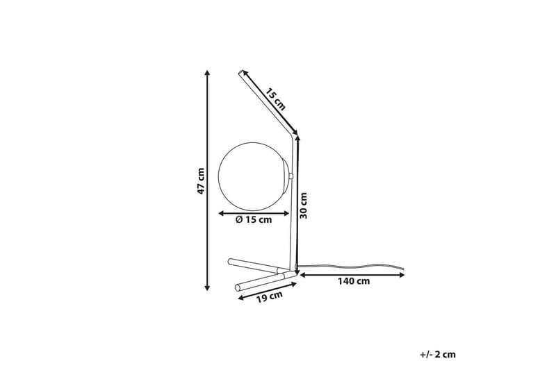 Cominotto Bordslampa 47 cm E14 - Svart/Vit - Belysning - Lampor & belysning inomhus - Sovrumslampa - Sänglampa - Sängbordslampa