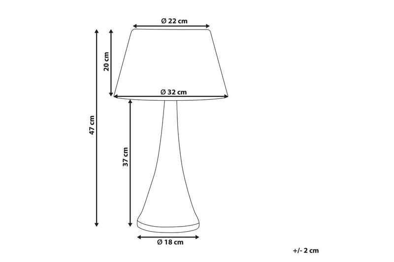 Dalino Bordslampa 47 cm E27 - Mörk trä/Beige - Belysning - Lampor & belysning inomhus - Sovrumslampa - Sänglampa - Sängbordslampa