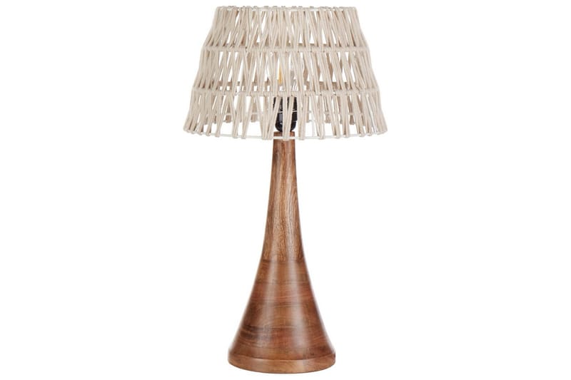 Dalino Bordslampa 47 cm E27 - Mörk trä/Beige - Belysning - Lampor & belysning inomhus - Sovrumslampa - Sänglampa - Sängbordslampa