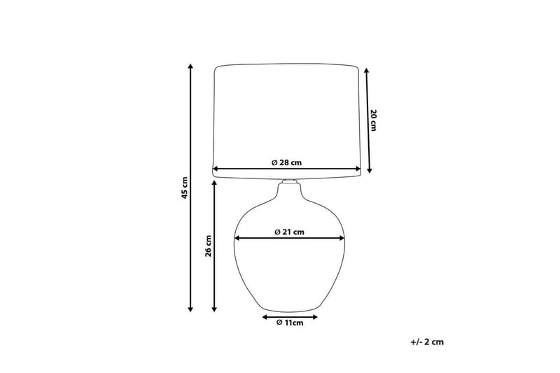 Dellgavo Bordslampa 45 cm E27 - Flerfärgad - Belysning - Lampor & belysning inomhus - Sovrumslampa - Sänglampa - Sängbordslampa