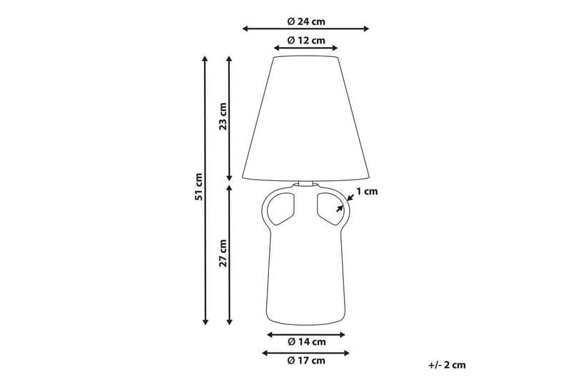 Diametro Bordslampa 51 cm E27 - Taupe/Natur - Belysning - Lampor & belysning inomhus - Sovrumslampa - Sänglampa - Sängbordslampa