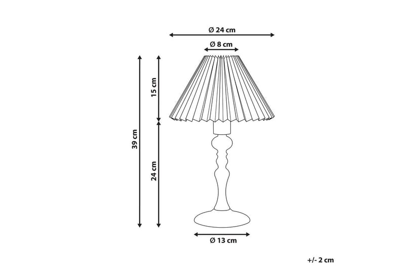 Djerbain Bordslampa 39 cm E14 - Mörk trä/Vit - Belysning - Lampor & belysning inomhus - Sovrumslampa - Sänglampa - Sängbordslampa