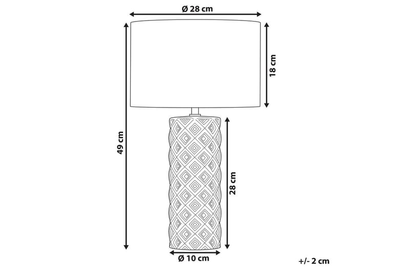 Dragonera Bordslampa 49 cm E27 - Beige/Vit - Belysning - Lampor & belysning inomhus - Sovrumslampa - Sänglampa - Sängbordslampa