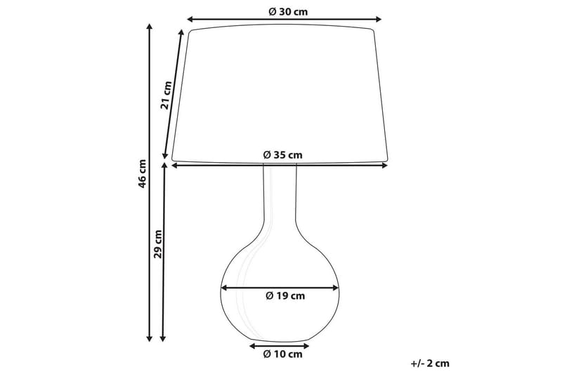 Elafonisos Bordslampa 46 cm E27 - Vit - Belysning - Lampor & belysning inomhus - Sovrumslampa - Sänglampa - Sängbordslampa