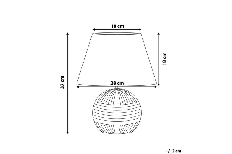 Evarado Bordslampa 37 cm E27 - Beige/Gräddvit - Belysning - Lampor & belysning inomhus - Sovrumslampa - Sänglampa - Sängbordslampa