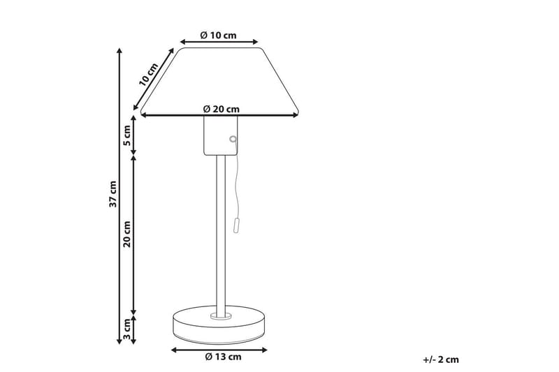 Filfla Bordslampa 37 cm E27 - Ljusgrå - Belysning - Lampor & belysning inomhus - Sovrumslampa - Sänglampa - Sängbordslampa